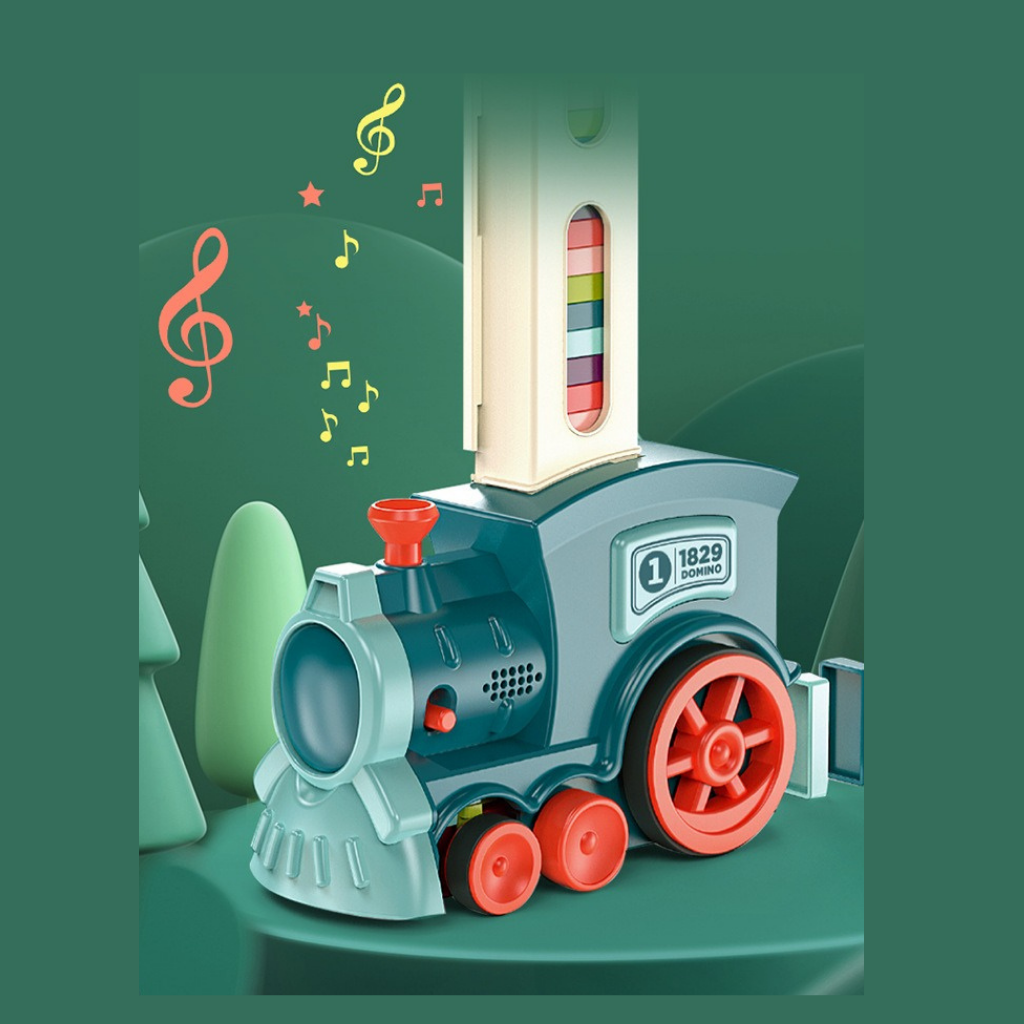 Domino Train - Electric Domino Building - Colorful Set Educational