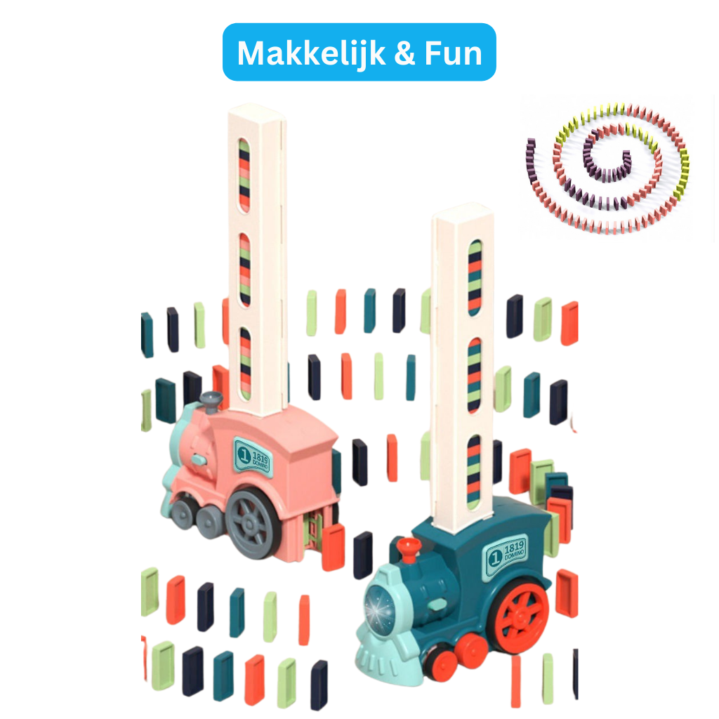 Domino Train - Electric Domino Building - Colorful Set Educational