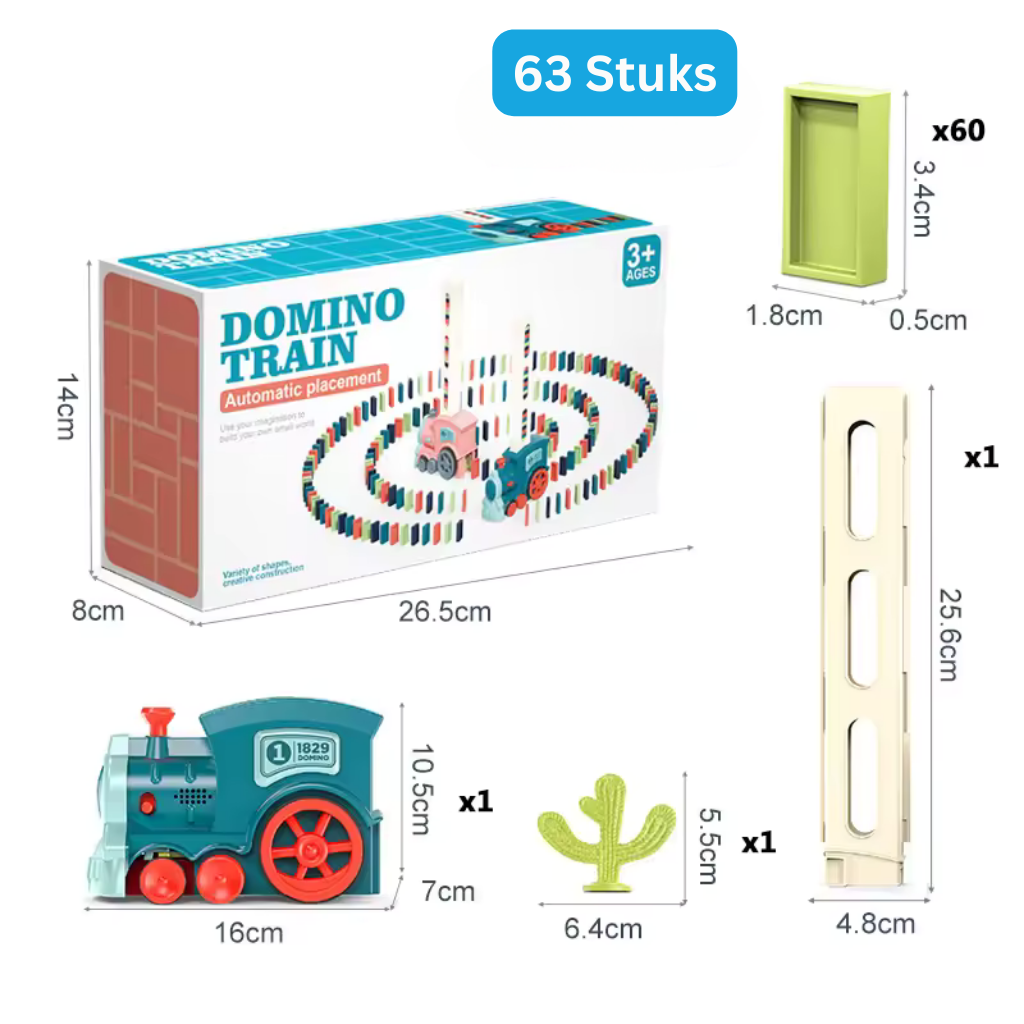 Domino Train - Electric Domino Building - Colorful Set Educational