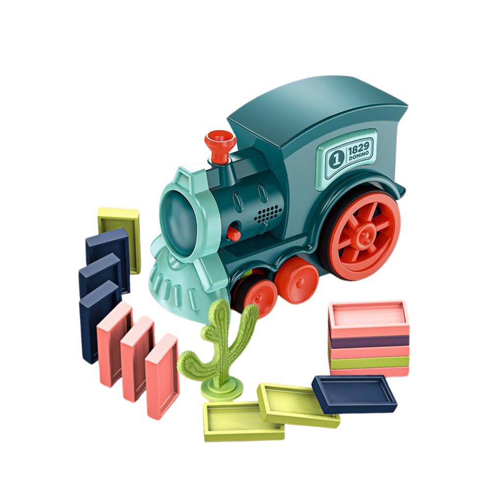 Domino Train - Electric Domino Building - Colorful Set Educational