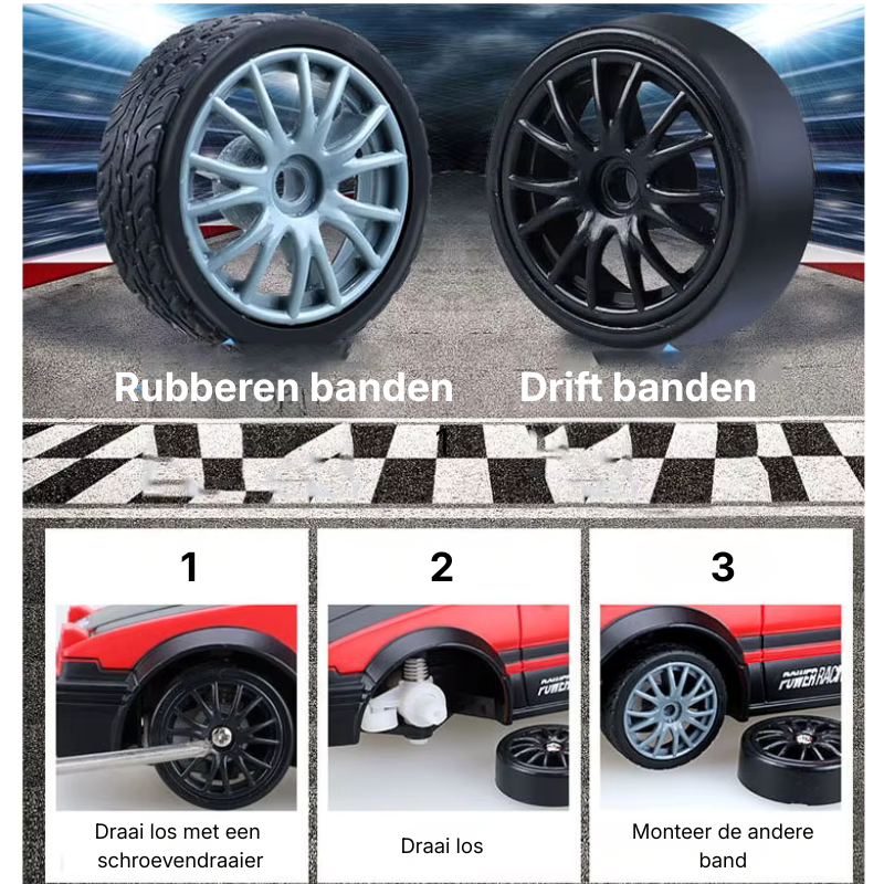 Stoere RC Drift Raceauto op Afstandsbediening