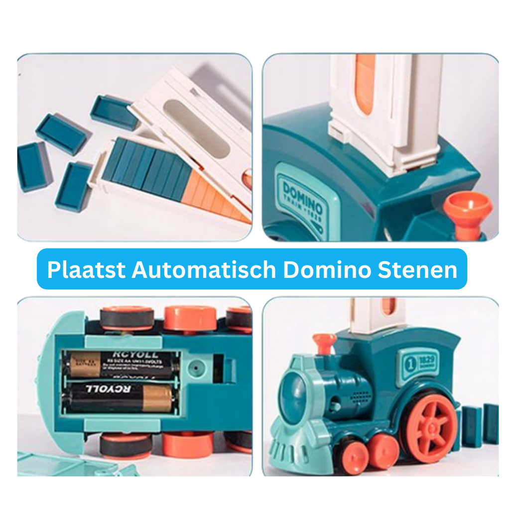 Domino Train - Electric Domino Building - Colorful Set Educational