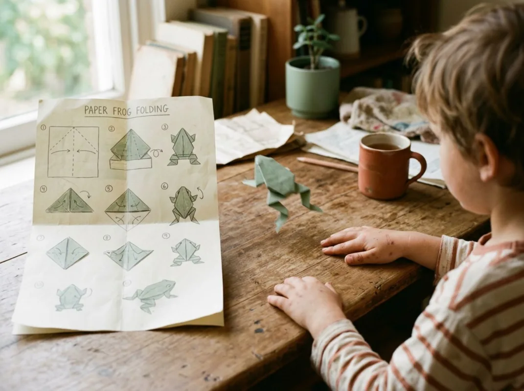 Origami Jumping Frog